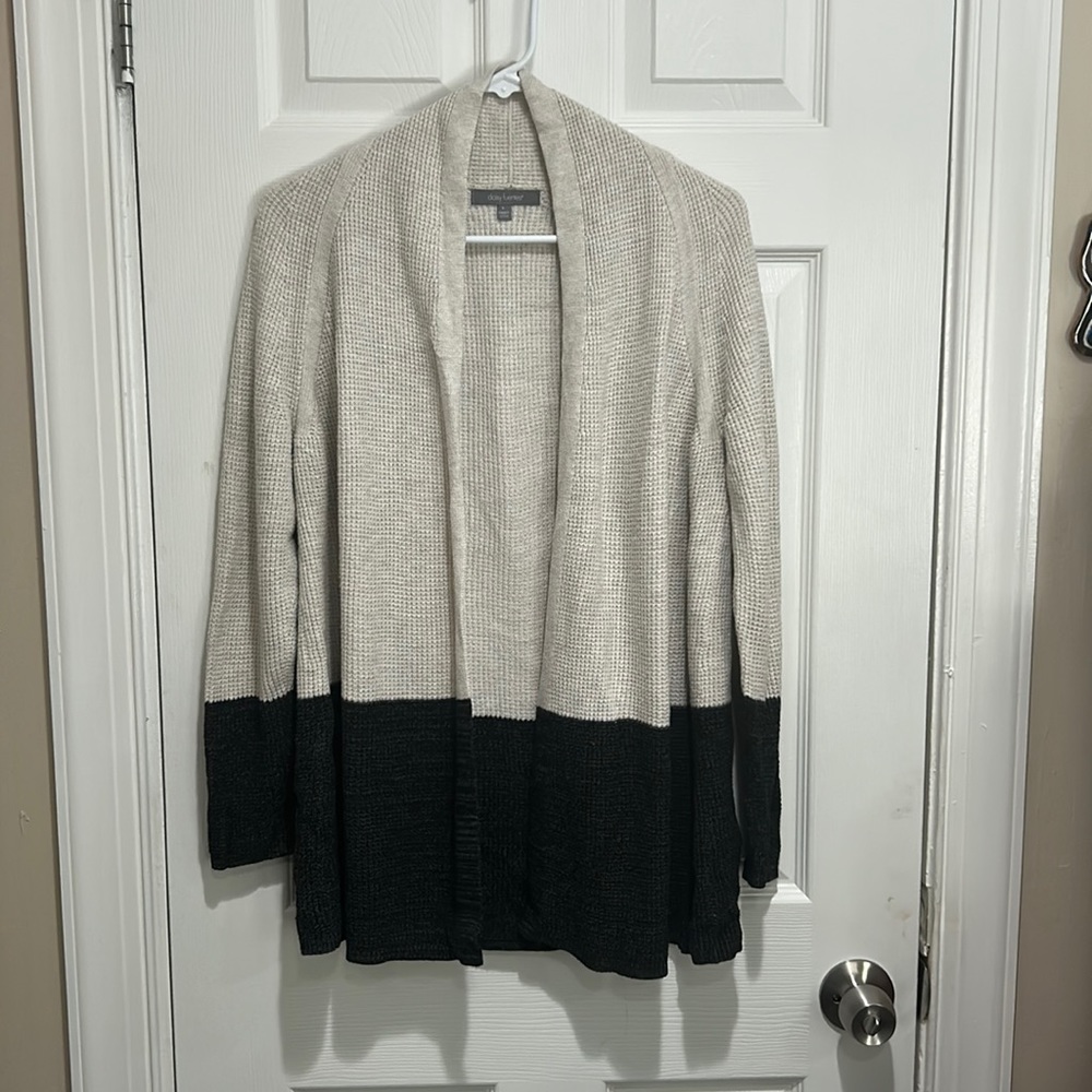 Cream and Dark Grey cardigan